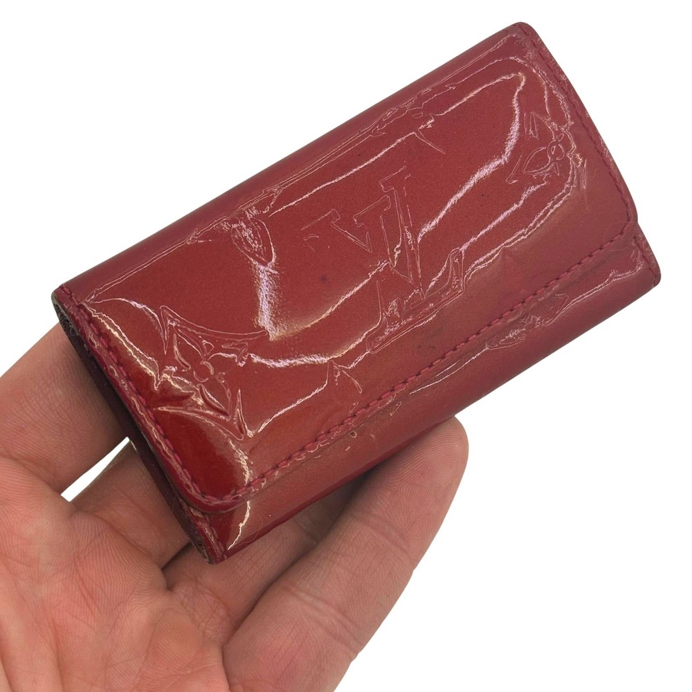 Louis Vuitton Monogram Vernis 4Key Holder Red Pomme dAmour Patent Leather M91976